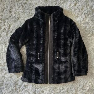 Amy Byer Black Faux Fur Puffer Coat